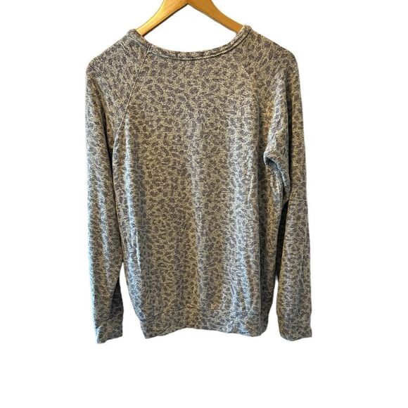 BUFFALO Grey & Purple Leopard Print Long Sleeve Crew Neck Casual Knit Top S - Picture 3 of 8